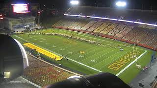 Iowa marching band begins to exit Jack Trice Stadium after Iowa State game