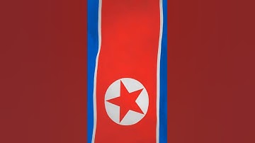 North Korea flag waving over screen (loop): You are free to use this video (No copyright video).
