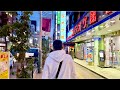 【4K】Tokyo Evening Walk - Shinjuku to Shin-Ōkubo (Jan.2021)