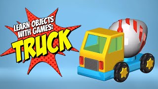 Educational Game Fun Cement Mixer Toy Puzzle Game Learn Shapes 1-9 screenshot 2