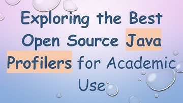 Exploring the Best Open Source Java Profilers for Academic Use