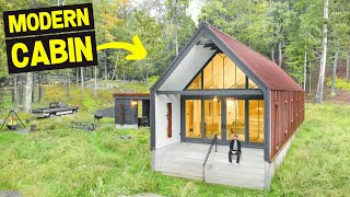 MODERN ARCHITECT&#39;S CABIN on 19 ACRES w/ PRIVATE POND! Full Airbnb Tour