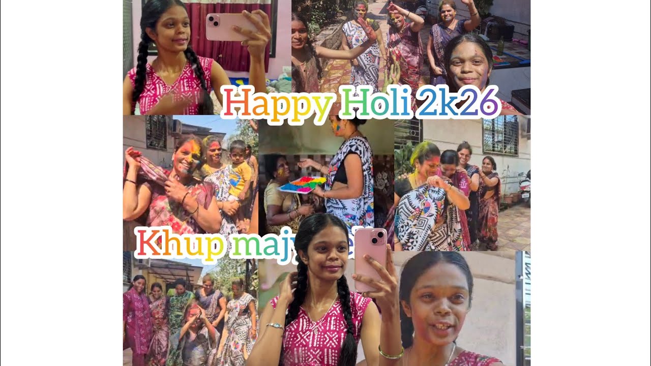 Happy Holi 2k26 🫟/ Holi la keli majy / # Pranjal Bhoir Vlogs ❤️‍🔥😎🫂