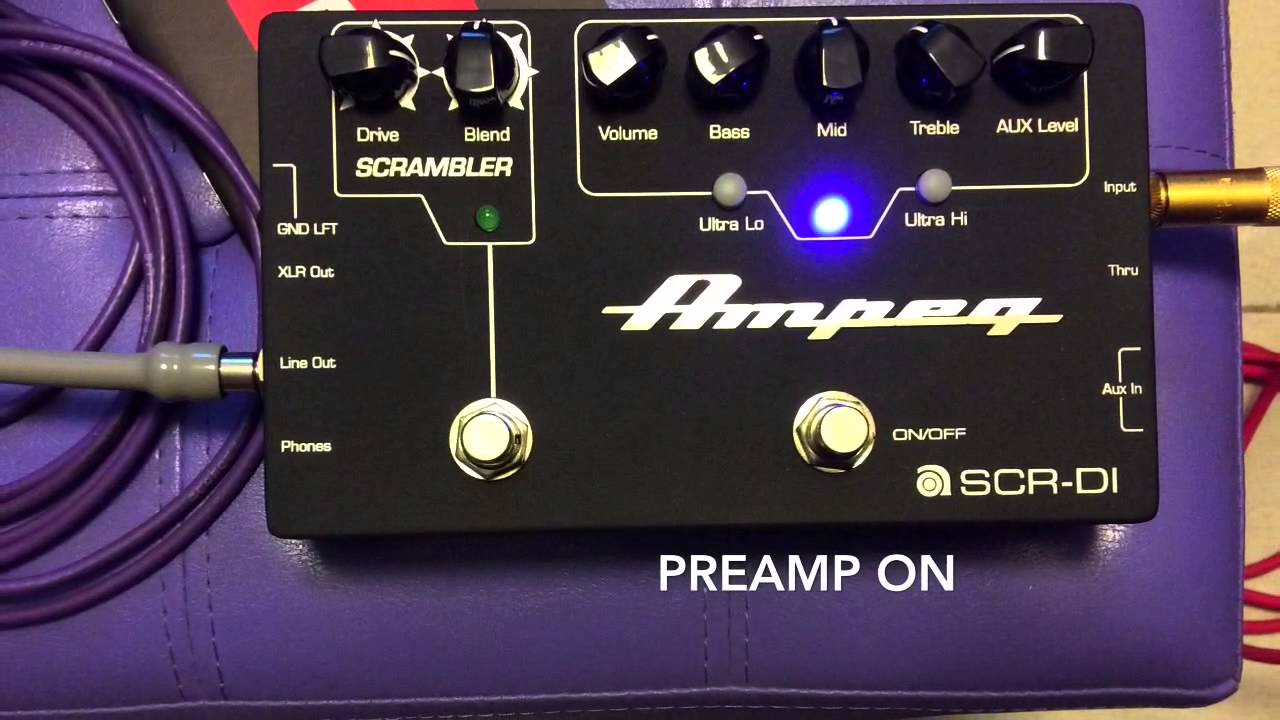 Ampeg SCR-DI soundclips - YouTube
