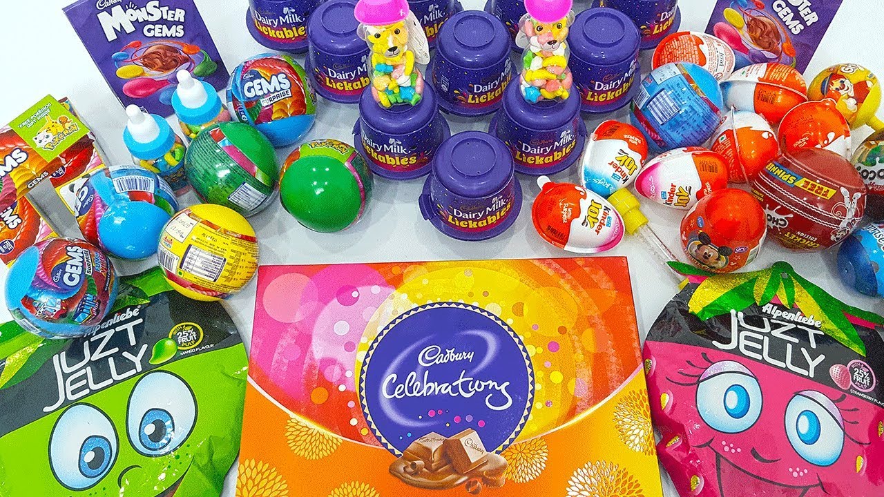 Lot's Of Candies New Kinder Joy Surprise Eggs, Dairy Milk Lickables And
