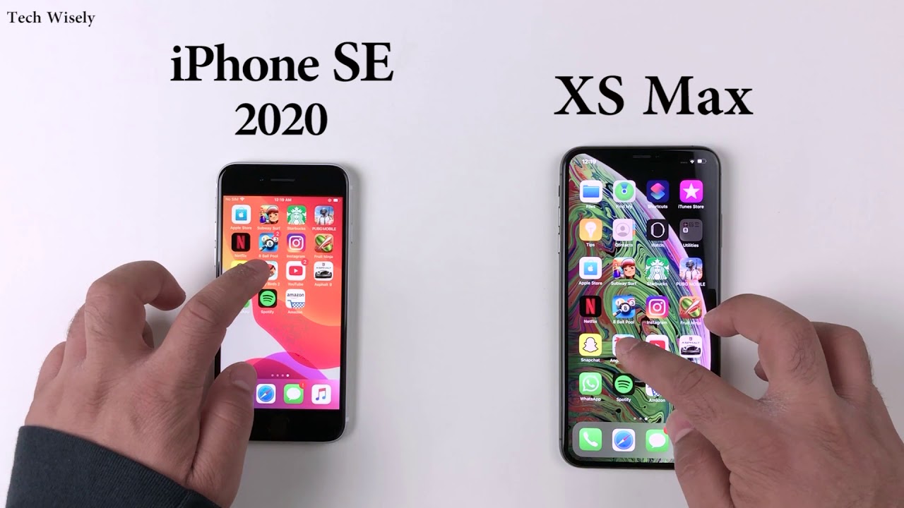 Iphone Se 2020 Vs Xs Max Speed Test Comparison Youtube