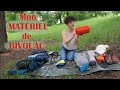 Mon matriel de bivouac tarp matelas duvet vtements popote rchaud thiver