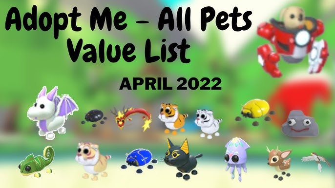 Adopt Me - All Pets Value List - January 2022 