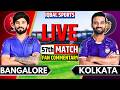 🔴LIVE: Bangalore vs Kolkata, IPL 2026 Fan Commentary | Live Cricket Match Today | RCB vs KKR Live