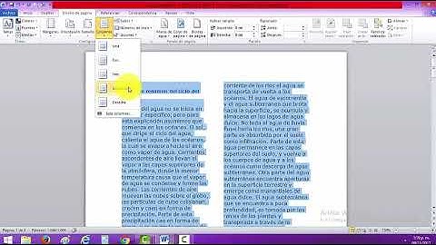 COMO ESCRIBIR TEXTO EN COLUMNA EN WORD
