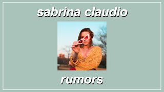 Rumors - Sabrina Claudio (feat. ZAYN) (Lyrics)