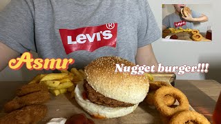 ASMR NUGGET BURGER | EATING SOUNDS | EATING ASMR | TÜRKÇE ALT YAZILI |