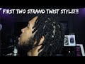 First two strand twist style i think i love it johnnylox starterlocs locjourney