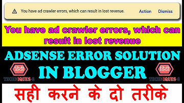 you have ad crawler errors which can result in lost revenue hindi crawler errors on google adsense