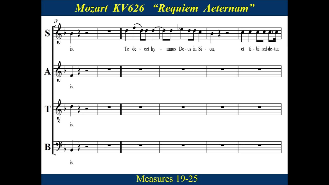 Mozart KV626 Requiem 1 Introit Bass YouTube