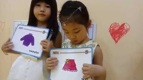 ESL flashcards game: using hoops.