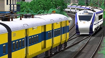 TWO TRAINS CROSSING IN SAME TRAIN RAIL TRACK | BUMPY RAILROAD | RAILWORKS SIMULATOR | NTG GAMING