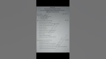 FY.B.Sc computer science 2nd sem||Relational Database Management System||Question paper||sppu.. 🌟