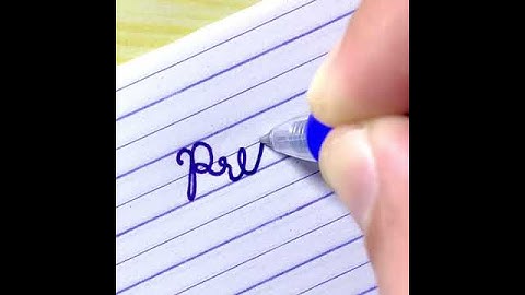 Present - Word in cursive writing|How to write English cursive writing |Cursive handwriting practice