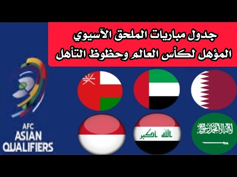 جدول مباريات الملحق الآسيوي المؤهل لكأس العالم 2026 حظوظ التأهل الى كاس العالم 2026