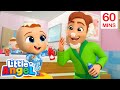 I Want To Be Like Daddy 👨🏻‍🍼 | Bingo and Baby John | Little Angel Nursery Rhymes and Kids Songs