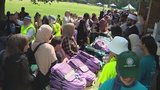 ICNA Relief USA hosts school supply backpack giveaway