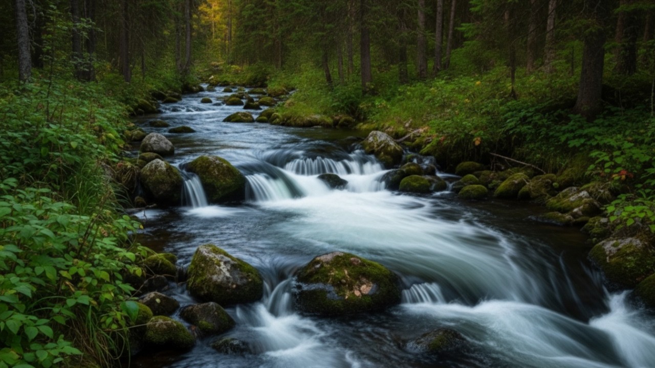 Pure River Flow Sounds 🍃 Nature White Noise Ambience - YouTube