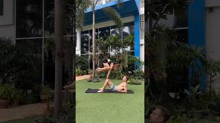 Acroyoga in couple Crow Pose Acroduo Yoga for two people #shorts #short #yoga #crowpose