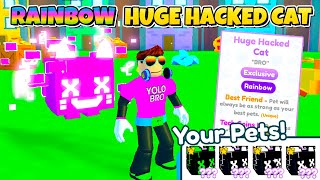 ПОЛУЧИЛ PET SIMULATOR X В РОБЛОКС! ROBLOX, rainbow huge hacked cat в.