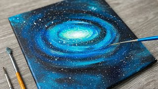 Galaxy Acrylic Painting Tutorial for Beginners  Galaxy Painting Tutorial  Easy