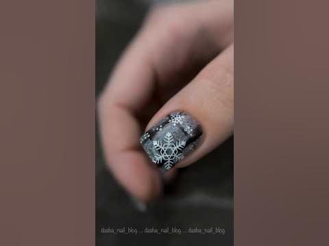 Стемпинг снежинки - YouTube
