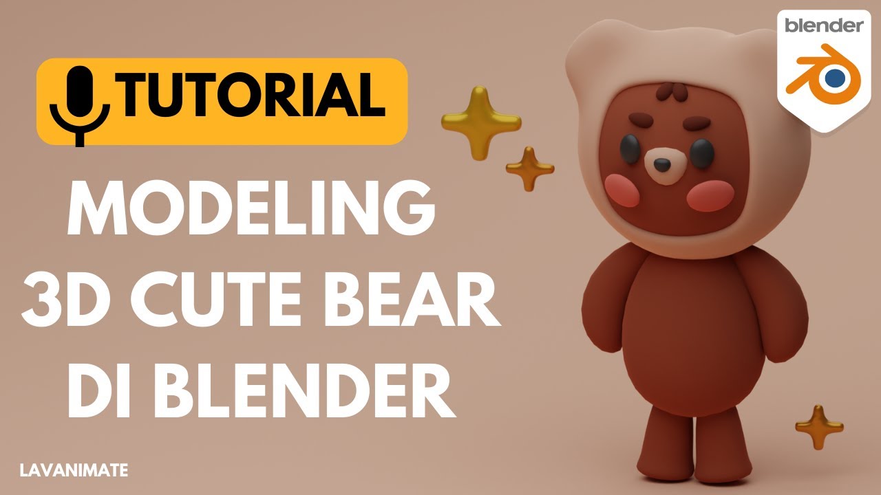 TUTORIAL MODELING 3D BERUANG LUCU DI BLENDER 3D | TUTPRIAL PEMULA ...