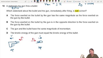 MJ20 P11 Q10 Gun and Bullet Momentum | May/June 2020 | CIE A Level 9702 Physics