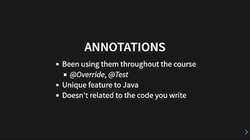 Intro To Java - Annotations