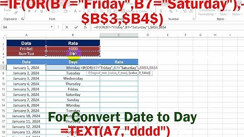 Calculate weekday and working day salary rate  in Excel🤩🤩 😎😎#viral #excel #tips #exceltech #trending
