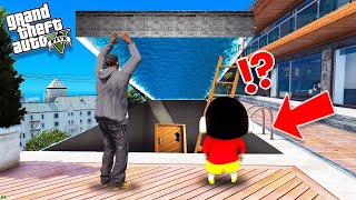 Shin Chan & Franklin Found a Secret Bunker Under the Franklin Swimming Pool in Gta 5 in Telugu screenshot 4