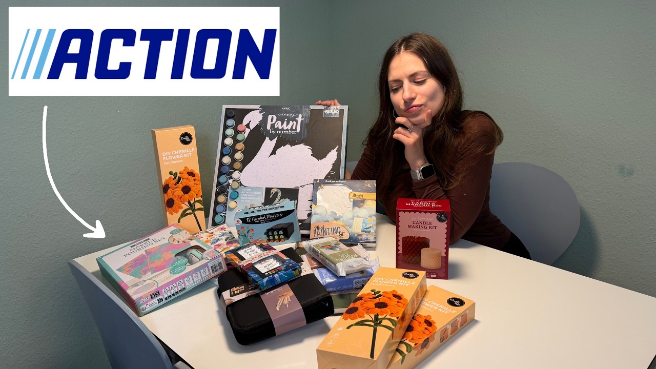 Mein ERSTES MAL bei ACTION 👀✨ || KÜNSTLERIN testet KUNSTMATERIALIEN von ACTION 🎨🌸✨ PART 1