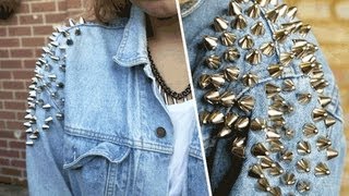 D.I.Y | Shoulder studded denim jacket