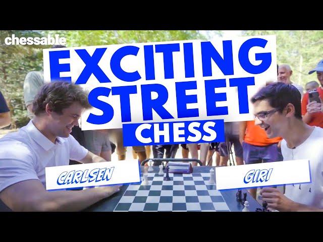 EXCITING STREET CHESS Magnus Carlsen vs Anish Giri 