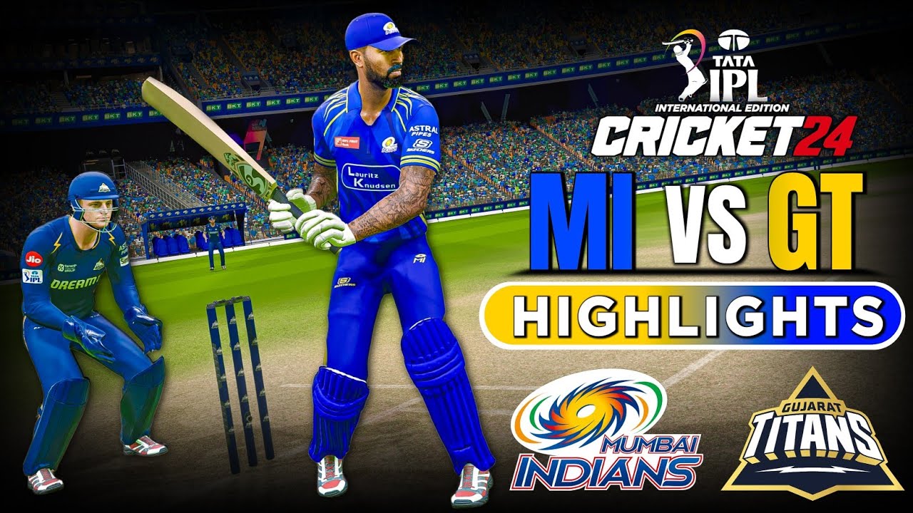 Cricket 24 Gameplay : IPL 2025 GT vs MI 💥 Hardik Pandya DESTROYS with Bat & Ball | Ar Games League