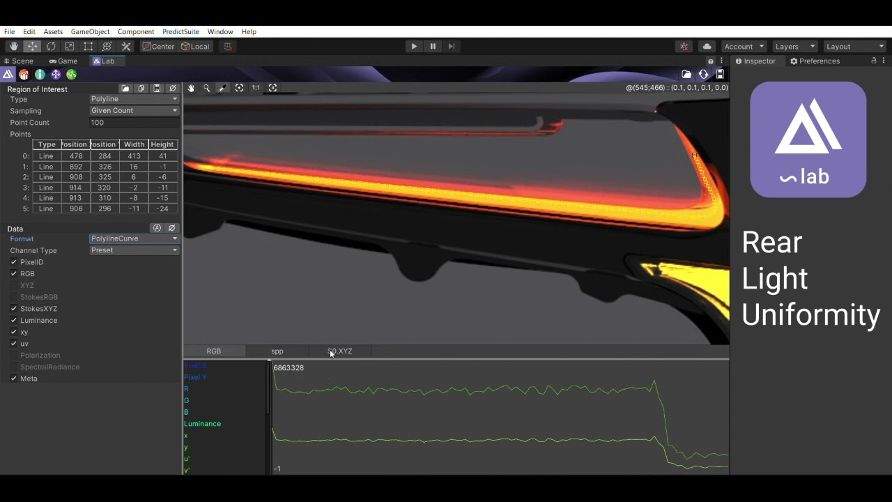 Predict lab is the optical analysis tool for validating light, color, and material interactions.