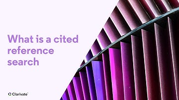 What is a Cited Reference Search?