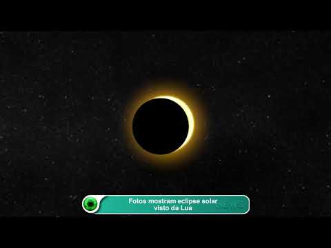 Photos show solar eclipse seen from the Moon