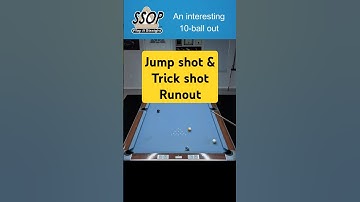 Cool 10 ball Jump Shot Trick Shot Pool Run Out #shorts #pool #billiards #jumpshot #technique #runout