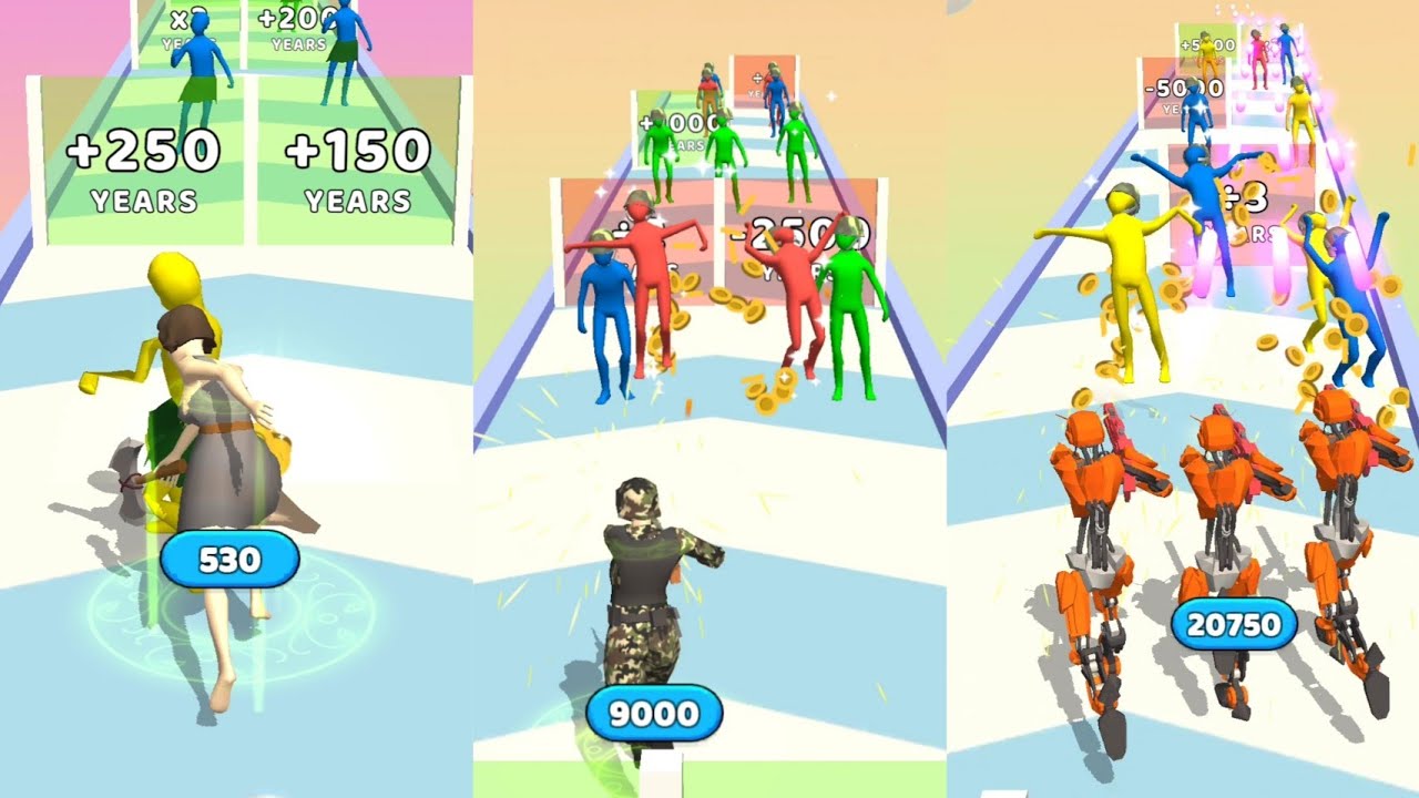 Human Evolutionrun 3d in All Levels Max Level Gameplay iOS & Android Walkthrough