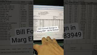 Bill Format Design in Marg ERP Software with affordable price #margbillformat #margformat #margbill