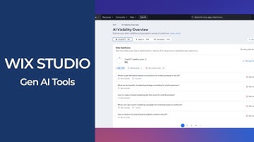 Wix Studio | Generative AI Visibility Tools & AI Search Lab