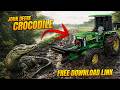 John Deere crocodile 🐊 mod free download fs25 Realistic Farming 😍 | Indian tractor mods graphic