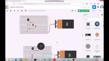 Elektronika Dasar : Simulasi Rangkaian Lampu Led dan Alarm Otomatis Mengunakan Software Tinkercad
