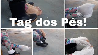 Calçando Botas Com Sacolas Nos Pés Desafio Prido.